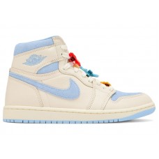 Женские Jordan 1 Retro High OG Pale Ivory Psychic Blue (W)