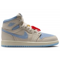 Детские Jordan 1 Retro High OG Pale Ivory Psychic Blue (PS)