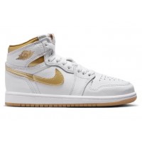 Детские кроссовки Jordan 1 Retro High OG Metallic Gold (PS)