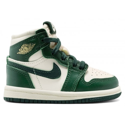 Air Jordan 1 Retro High OG TD Pale Ivory Fir - детская сетка размеров