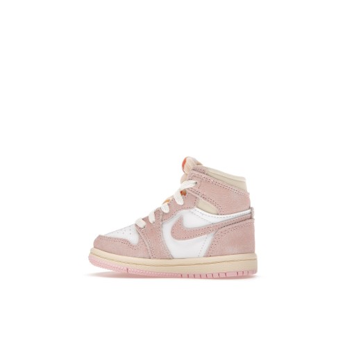 Кроссы Jordan 1 Retro High OG Washed Pink (TD) - детская сетка размеров