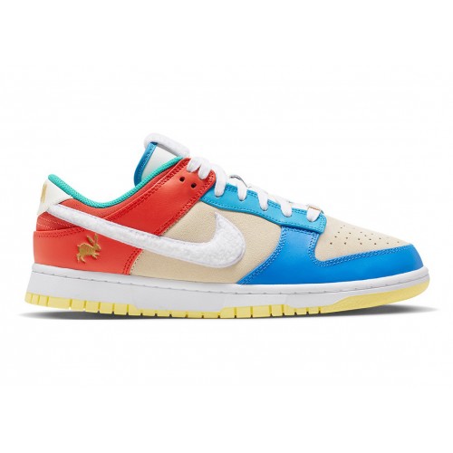 Кроссы Nike Dunk Low Retro PRM Year of the Rabbit Blue Orange Cream - мужская сетка размеров