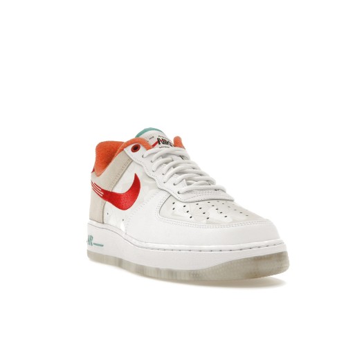 Кроссы Nike Air Force 1 Low 07 PRM Just Do It White Red Teal - мужская сетка размеров