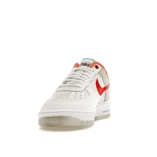 Кроссы Nike Air Force 1 Low 07 PRM Just Do It White Red Teal - мужская сетка размеров