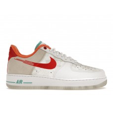 Кроссовки Nike Air Force 1 Low 07 PRM Just Do It White Red Teal