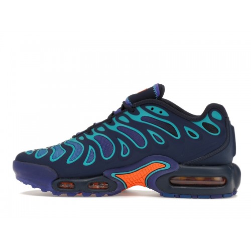 Кроссы Nike Air Max Plus Drift Midnight Navy Total Orange - мужская сетка размеров