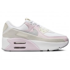 Женские кроссовки Nike Air Max 90 LV8 White Wolf Grey Summit White Photon Dust (W)