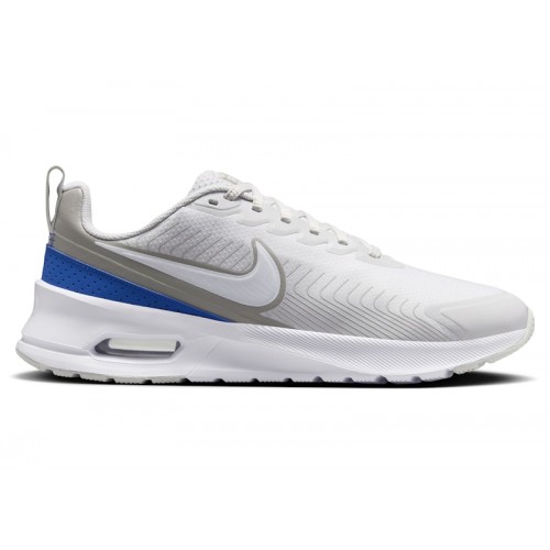 Кроссы Nike Air Max Nuaxis Vast Grey College Grey Racer Blue White - мужская сетка размеров