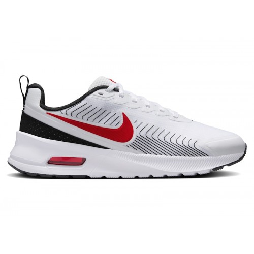 Кроссы Nike Air Max Nuaxis White Black University Red - мужская сетка размеров