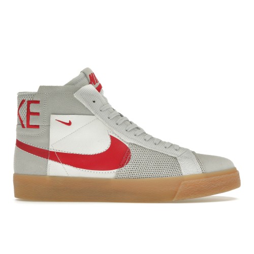 Кроссы Nike SB Zoom Blazer Mid Premium Deconstructed White University Red Gum - мужская сетка размеров