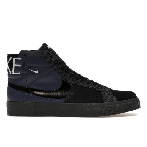 Кроссы Nike SB Zoom Blazer Mid Premium Deconstructed Midnight Navy - мужская сетка размеров