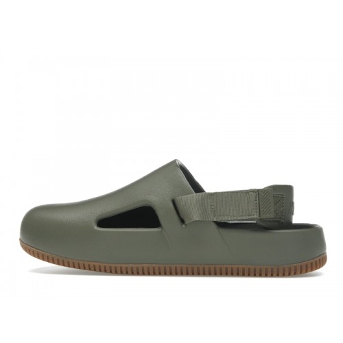 Nike Calm Mule Medium Olive Gum - мужская сетка размеров