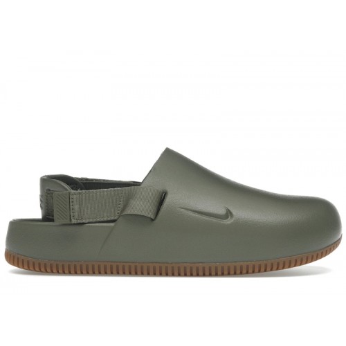 Nike Calm Mule Medium Olive Gum - мужская сетка размеров