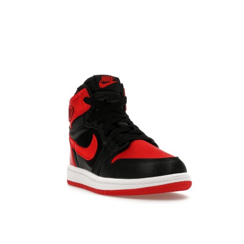 Кроссы Jordan 1 Retro High OG Satin Bred (PS) - детская сетка размеров