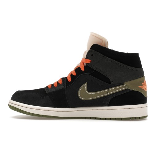 Кроссы Jordan 1 Mid SE Craft Anthracite Light Olive - мужская сетка размеров