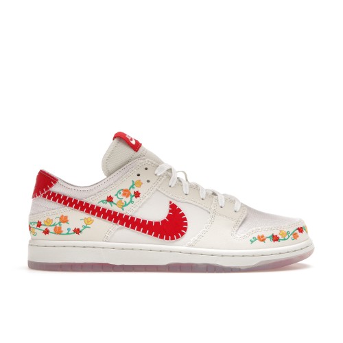 Кроссы Nike SB Dunk Low Decon N7 Opti Yellow University Red - мужская сетка размеров