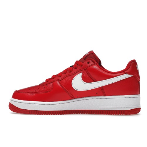 Кроссы Nike Air Force 1 Low 07 Retro Color of the Month University Red White - мужская сетка размеров