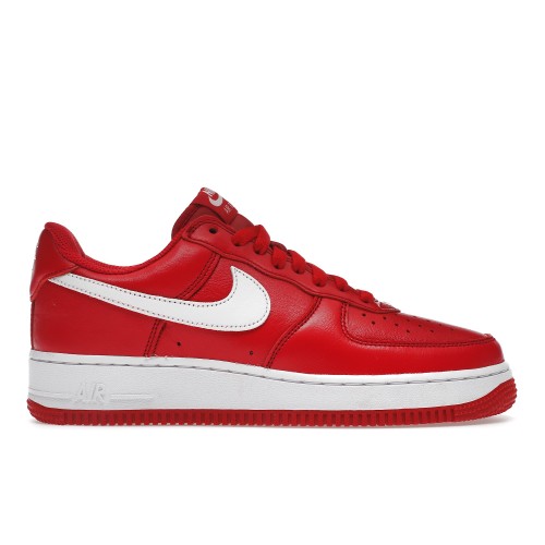 Кроссы Nike Air Force 1 Low 07 Retro Color of the Month University Red White - мужская сетка размеров