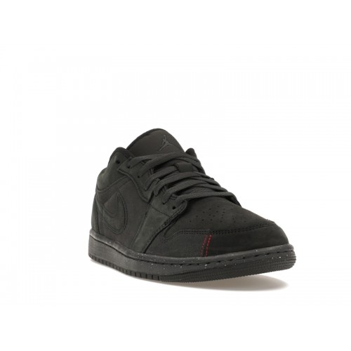 Кроссы Jordan 1 Low SE Craft Dark Smoke Grey Varsity Red - мужская сетка размеров