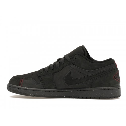 Кроссы Jordan 1 Low SE Craft Dark Smoke Grey Varsity Red - мужская сетка размеров