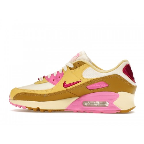 Кроссы Nike Air Max 90 SE Dance Bronzine Pink (W) - женская сетка размеров