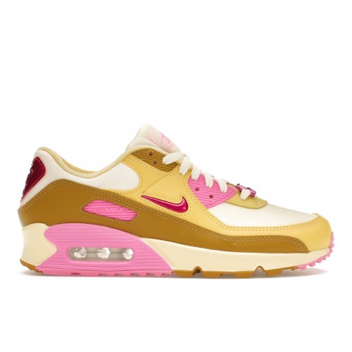 Кроссы Nike Air Max 90 SE Dance Bronzine Pink (W) - женская сетка размеров