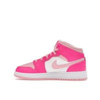 Подростковые Jordan 1 Mid Fierce Pink (GS)