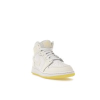 Подростковые Jordan 1 Mid Sail Light Laser Orange (GS)