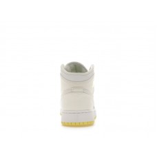 Подростковые Jordan 1 Mid Sail Light Laser Orange (GS)