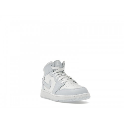 Кроссы Jordan 1 Mid Cobalt Bliss (GS) - подростковая сетка размеров