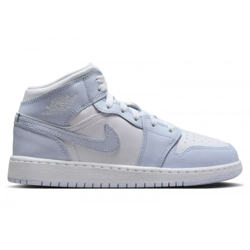 Кроссы Jordan 1 Mid Cobalt Bliss (GS) - подростковая сетка размеров