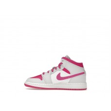 Подростковые Jordan 1 Mid Fire Pink (GS)