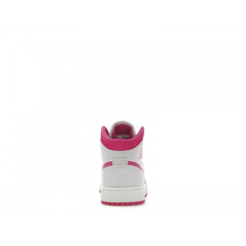 Кроссы Jordan 1 Mid Fire Pink (GS) - подростковая сетка размеров