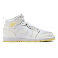 Детские Jordan 1 Mid Sail Light Laser Orange (PS)