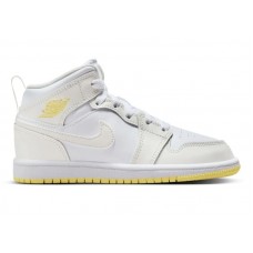Детские Jordan 1 Mid Sail Light Laser Orange (PS)