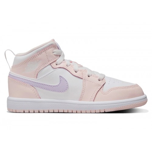 Air Jordan 1 Mid PS Pink Wash - детская сетка размеров