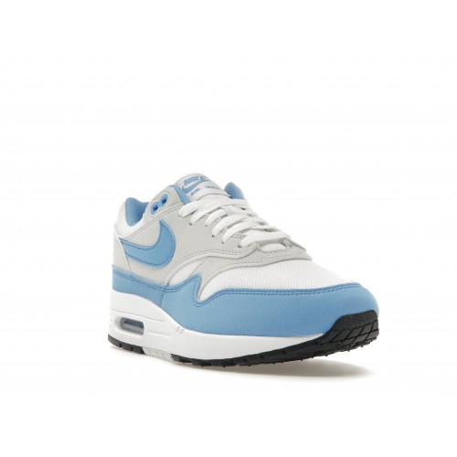 Кроссы Nike Air Max 1 White University Blue - мужская сетка размеров