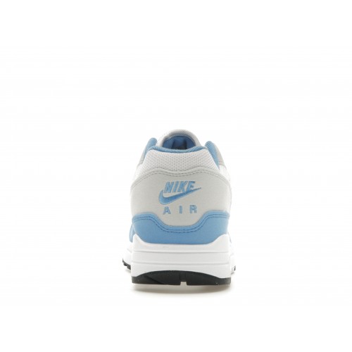 Кроссы Nike Air Max 1 White University Blue - мужская сетка размеров