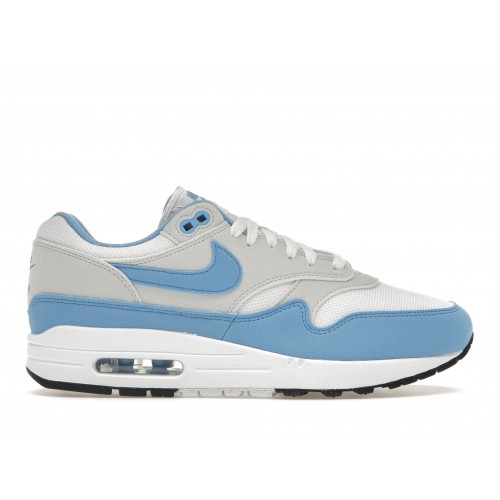 Кроссы Nike Air Max 1 White University Blue - мужская сетка размеров