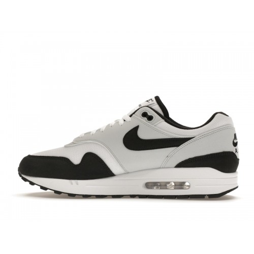 Кроссы Nike Air Max 1 White Black - мужская сетка размеров