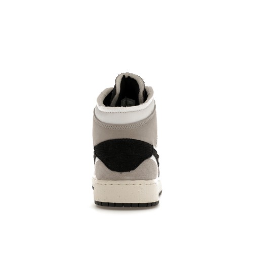 Кроссы Jordan 1 Mid SE Craft White Cement Grey Black (GS) - подростковая сетка размеров