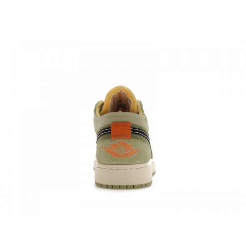 Кроссы Jordan 1 Low SE Sky J Light Olive (GS) - подростковая сетка размеров