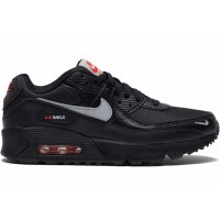 Подростковые кроссовки Nike Air Max 90 Next Nature Black Wolf Grey Crimson (GS)