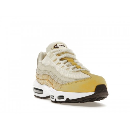 Кроссы Nike Air Max 95 Saturn Gold Alabaster (W) - женская сетка размеров