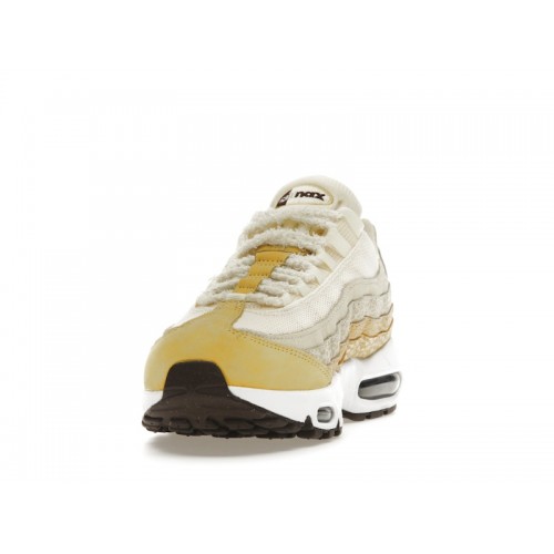 Кроссы Nike Air Max 95 Saturn Gold Alabaster (W) - женская сетка размеров