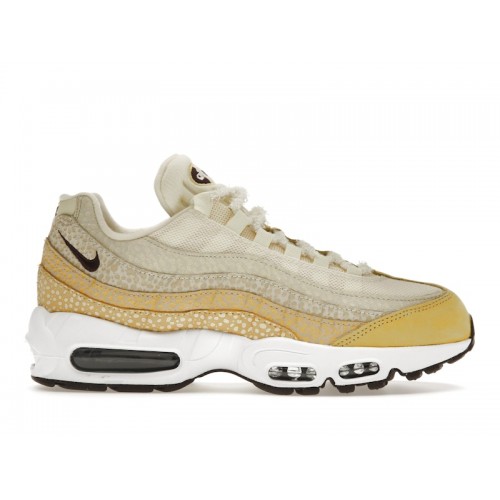 Кроссы Nike Air Max 95 Saturn Gold Alabaster (W) - женская сетка размеров