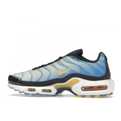 Кроссы Nike Air Max Plus University Blue Topaz Gold (W) - женская сетка размеров