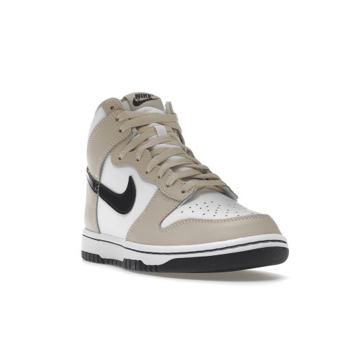 Кроссы Nike Dunk High White Sanddrift Brown (W) - женская сетка размеров