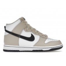 Женские кроссовки Nike Dunk High White Sanddrift Brown (W)