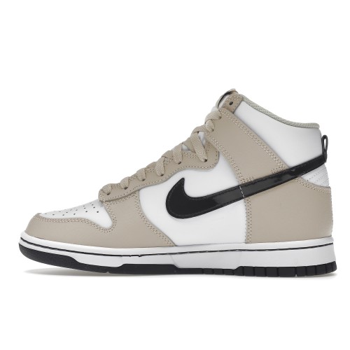 Кроссы Nike Dunk High White Sanddrift Brown (W) - женская сетка размеров